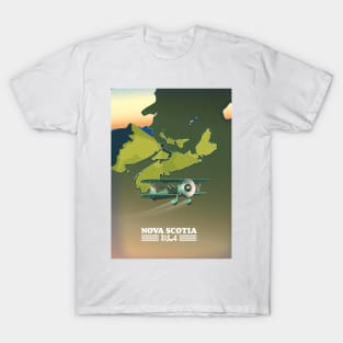 Nova Scotia Canada travel map T-Shirt